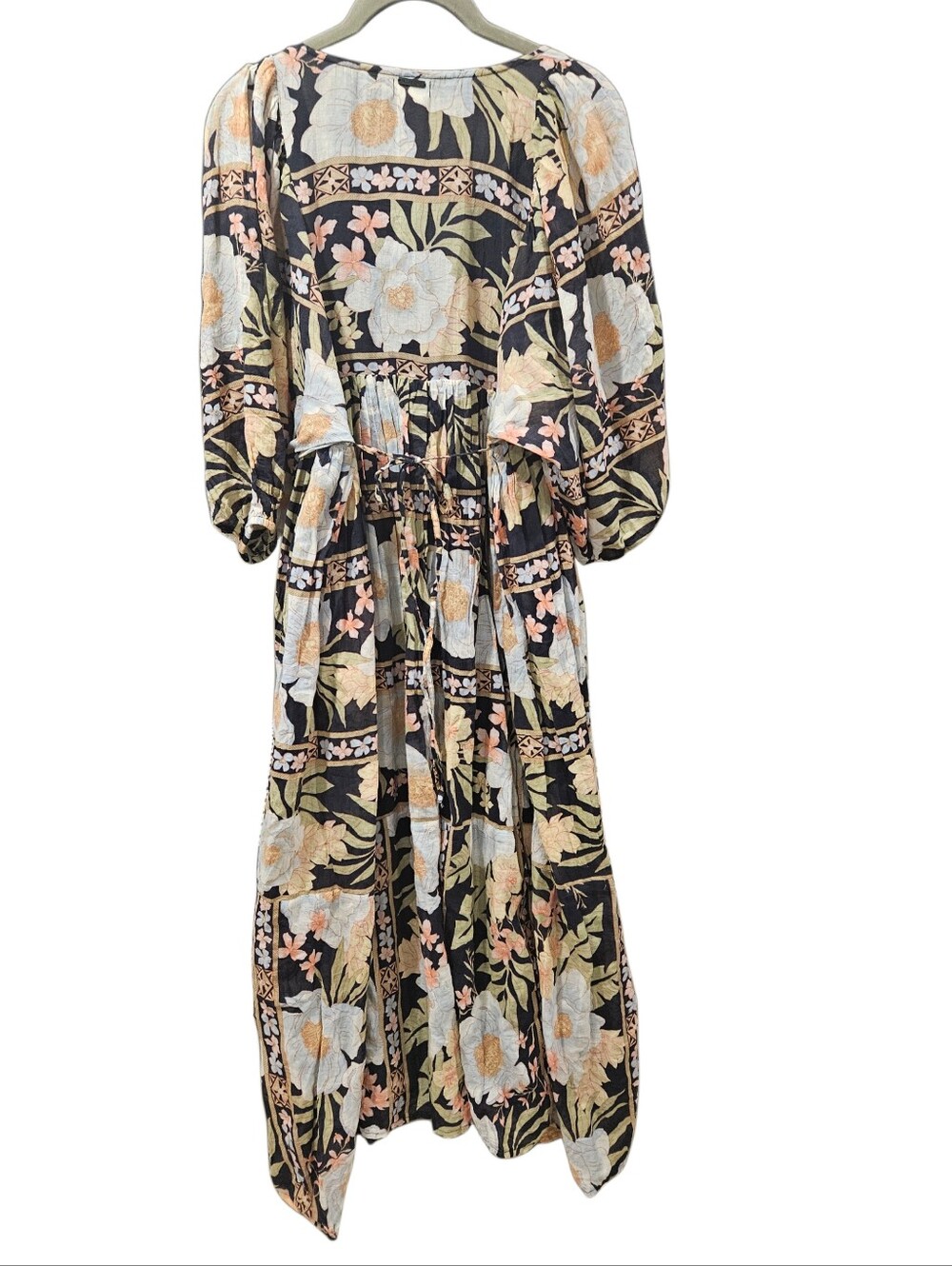Billabong Black Floral Boho Midi Maxi Dress Small - Picture 8 of 11